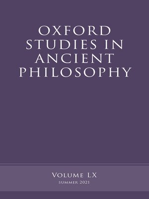 cover image of Oxford Studies in Ancient Philosophy, Volume 60